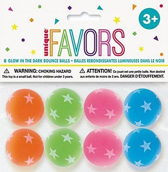 8 Glow In The Dark Bounce Balls