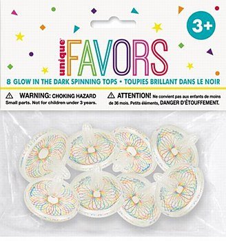 8 Glow InThe Dark Spinning Tops