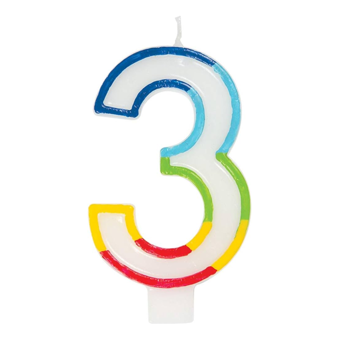 3 Rainbow Candle