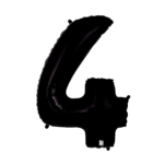 34" Black Number 4