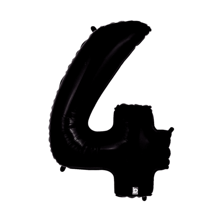 34" Black Number 4