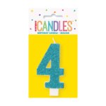 4 Assorted Glitter Candles