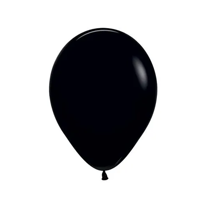 50 CT Black Latex Balloons