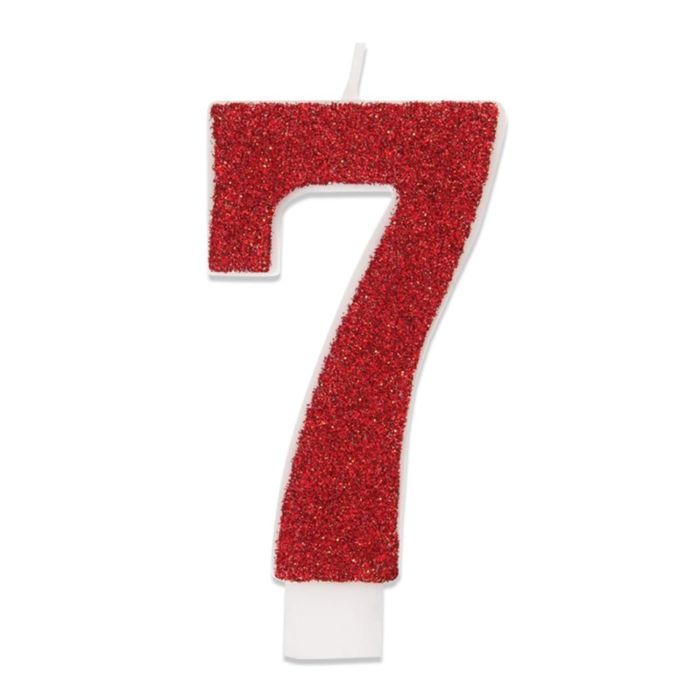 7 Assorted Glitter Candles