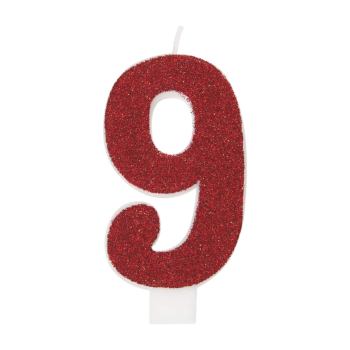 9 Assorted Glitter Candles