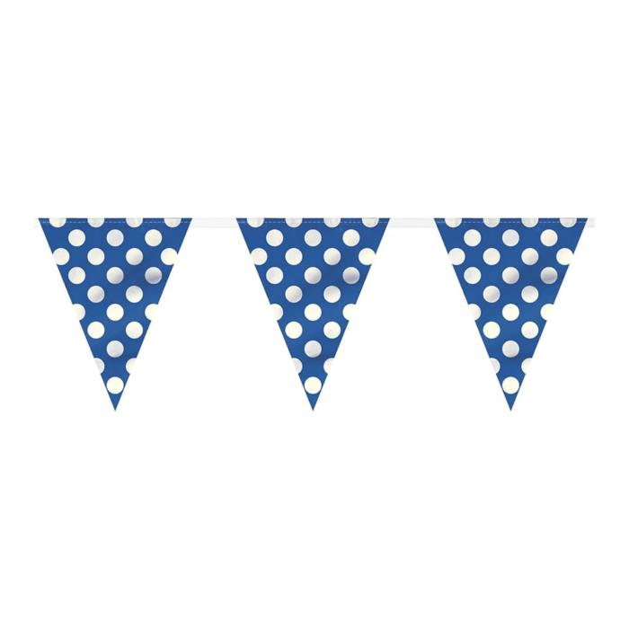 Flag Banner Blue Polka Dot