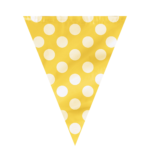 Flag Banner Yellow Polka Dot