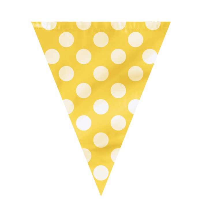 Flag Banner Yellow Polka Dot