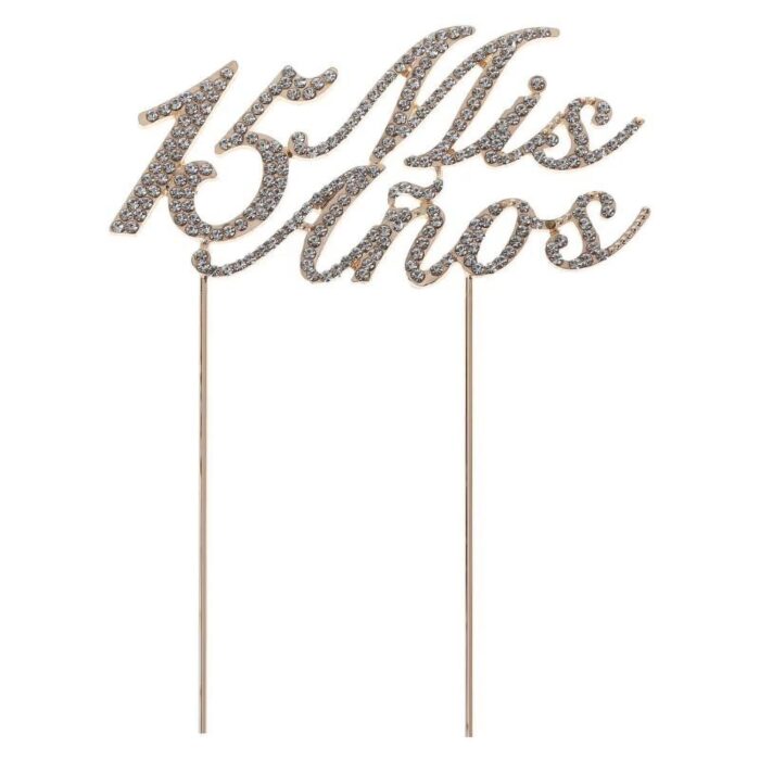 15 Mis Anos Rhinestone Cake Topper