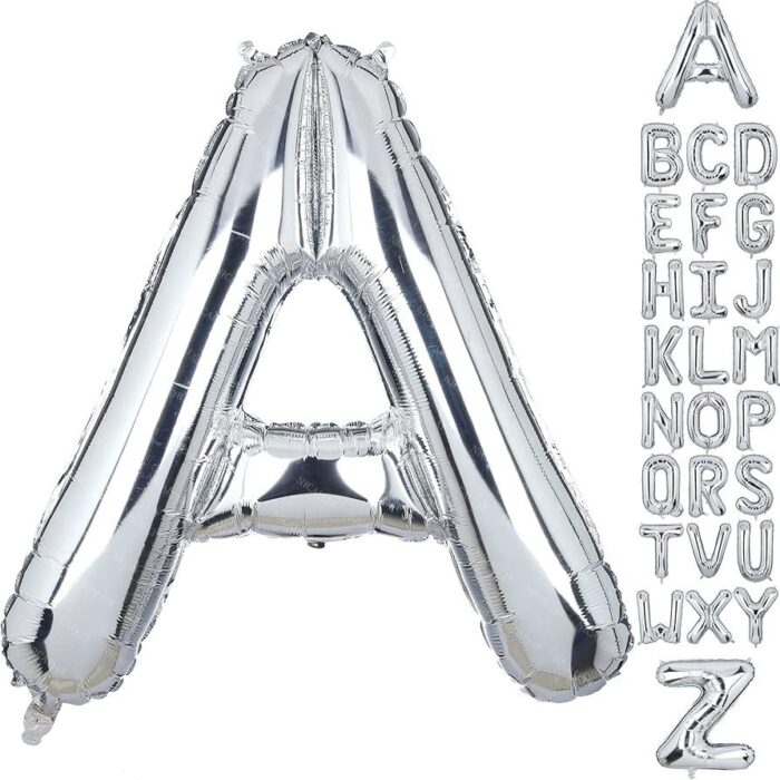 Big Silver Letter Mylar Balloon