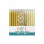 Gold Birthday Candles Set