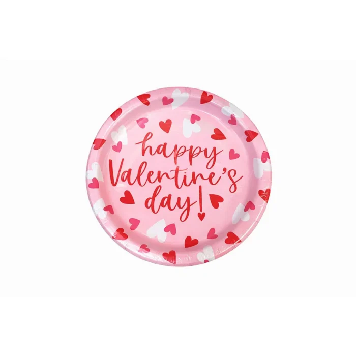 Happy Valentine's Day Plate "Pink"