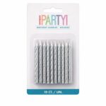 Silver Birthday Candles