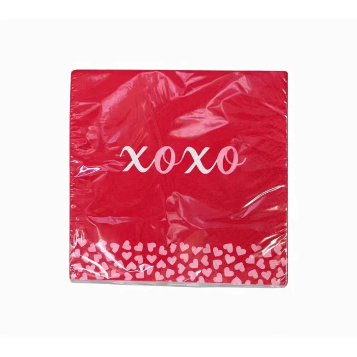 Valentine's Day Red Napkin "XO"