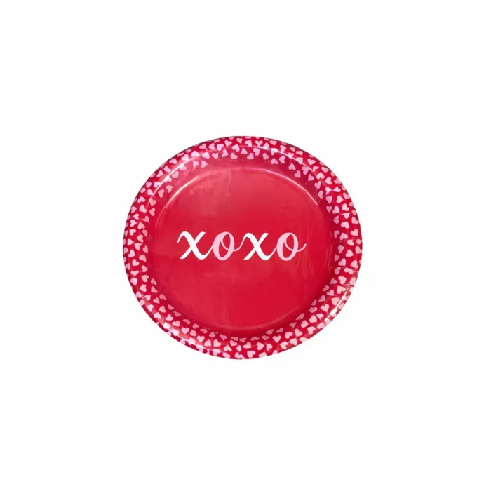 Valentine's Day Red Plate "XO"