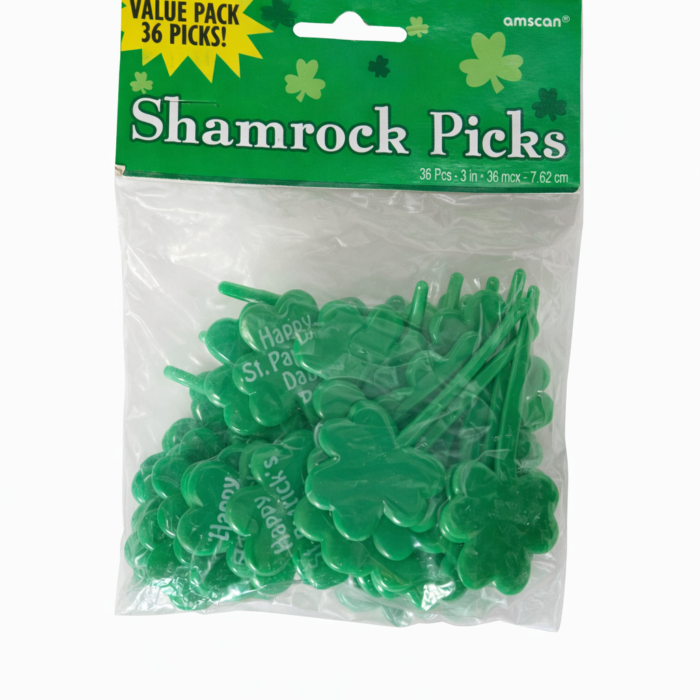 Happy St. Patrick's Day Shamrock Picks