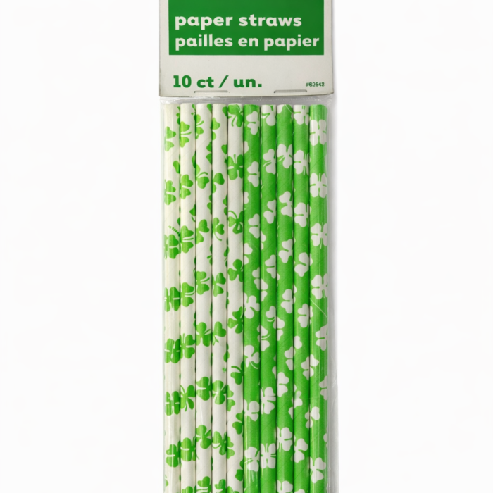 St. Patrick's Day Paper Straws