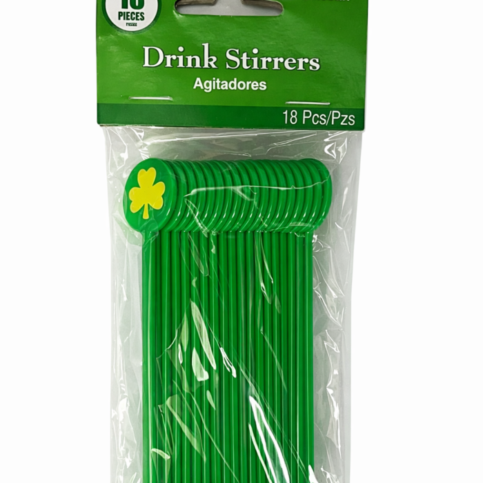 St. Patrick's Day Clover Drink Stirrers