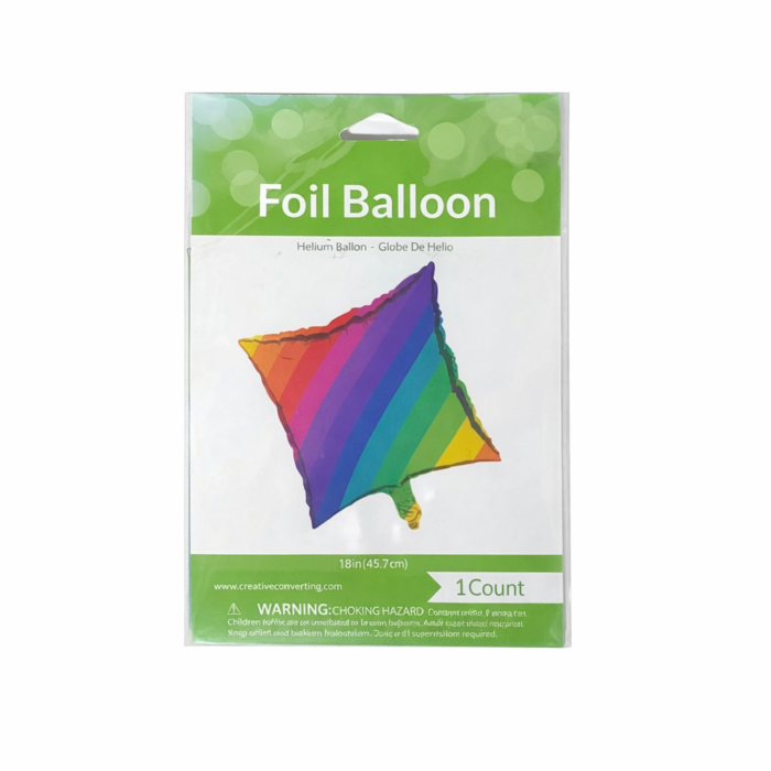 Rainbow Square Foil Balloon