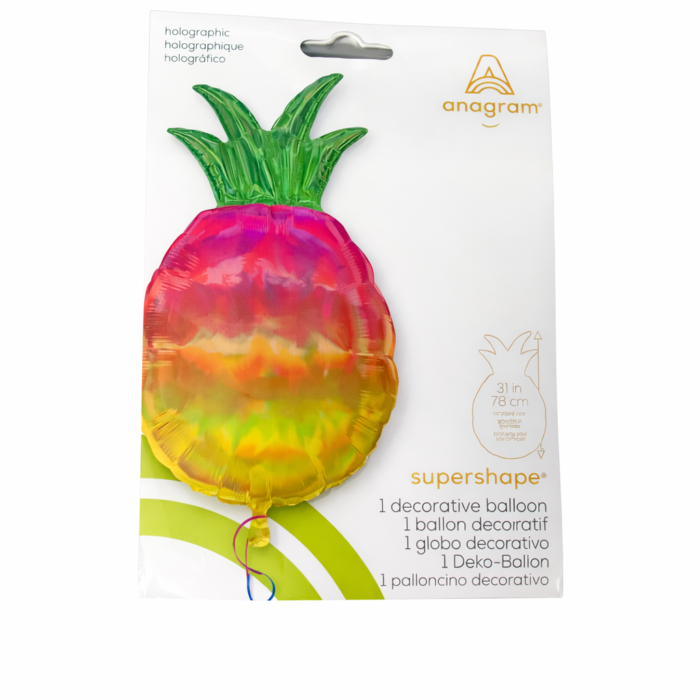 Rainbow Pineapple Foil Balloon