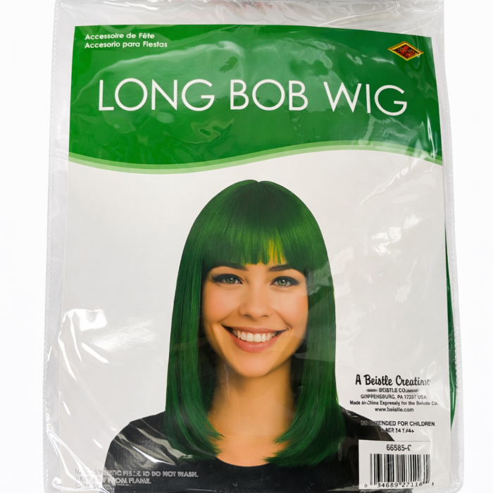 St. Patrick's Day Long Bob Wig