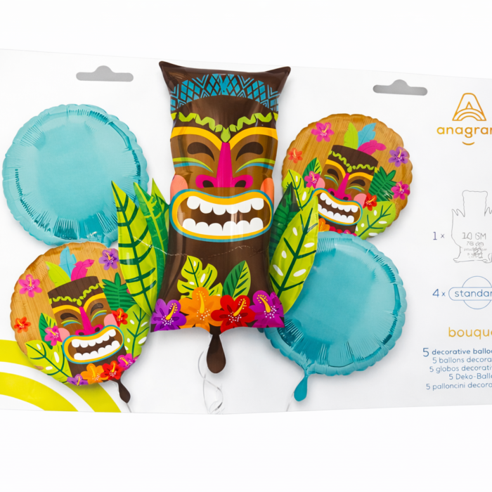 Tropical Tiki Mask Balloon Bouquet