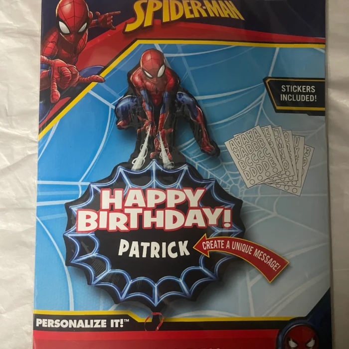 Spider-Man Custom Happy Birthday Mylar Balloon