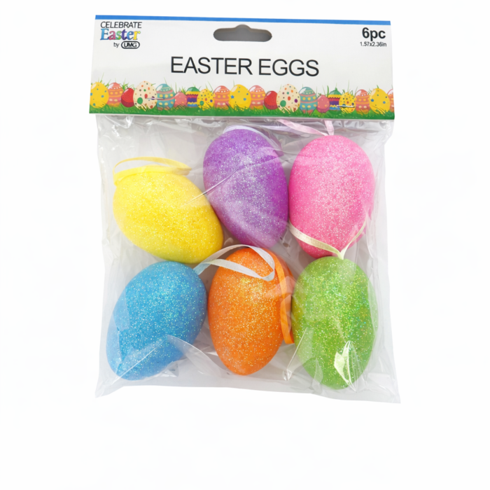 Small Hanging Easter Glitter Eggs
