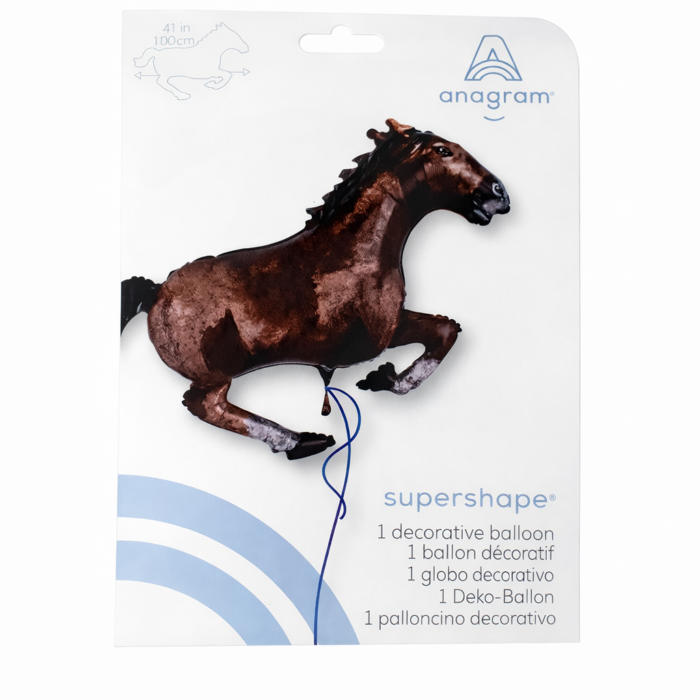 Brown Horse Mylar Balloon