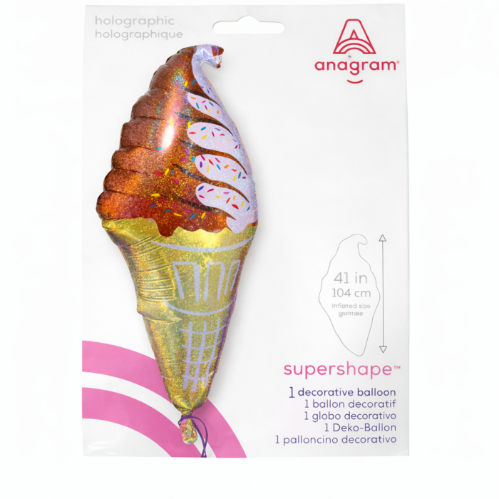 Ice Cream Cone Foil Balloon