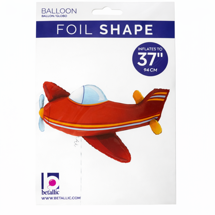 Red Airplane Foil Balloon
