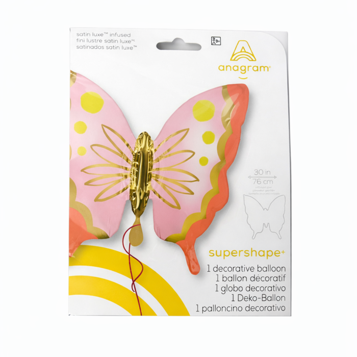 Pink Butterfly Foil Balloon