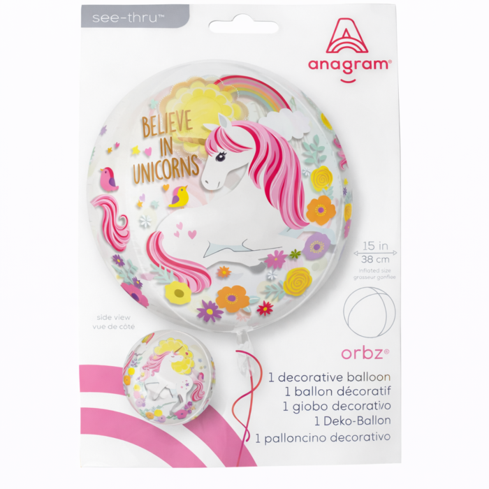 Unicorn Garden Orbz Balloon