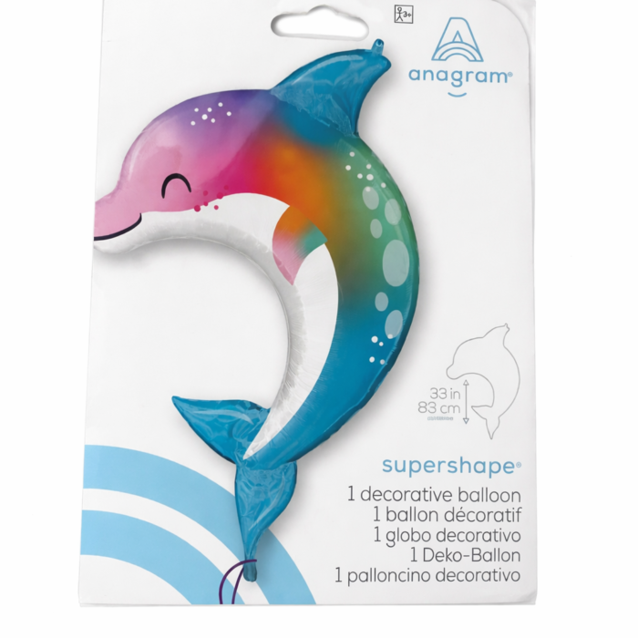 Happy Dolphin Foil Balloon