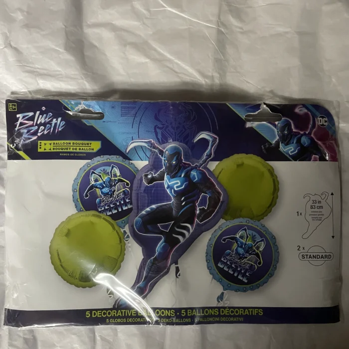 Blue Beetle Bouquet Mylar Balloon