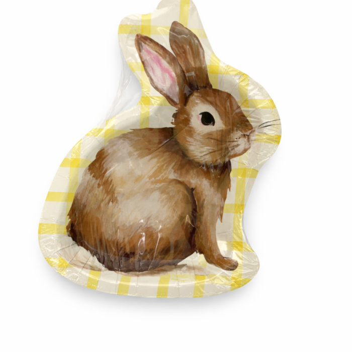 Brown Easter Bunny Plates