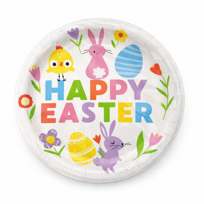Happy Easter White Plates