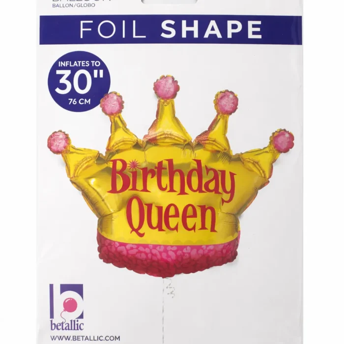 Queen Crown Happy Birthday Mylar Balloon