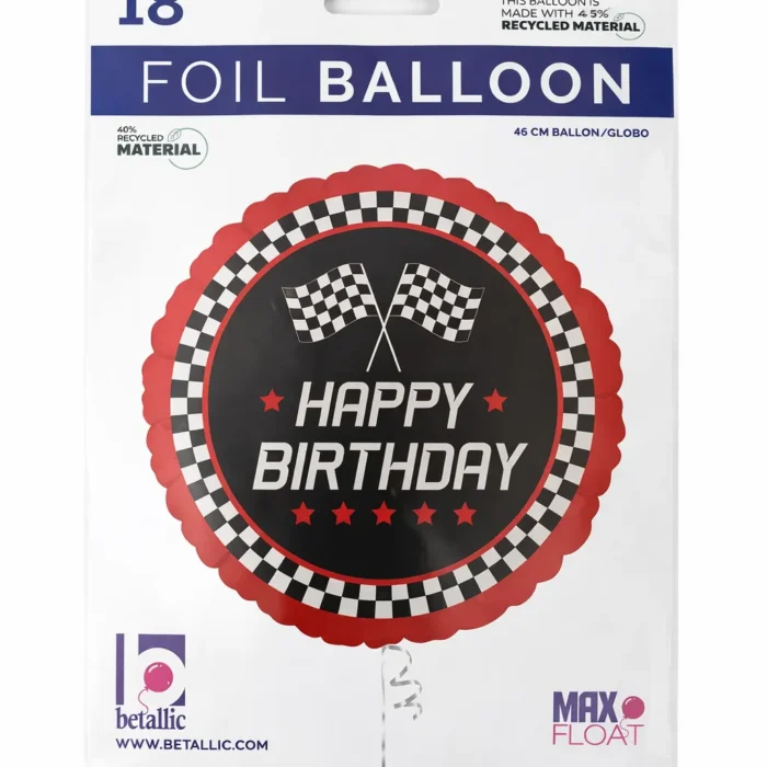 Racer Happy Birthday Mylar Balloon