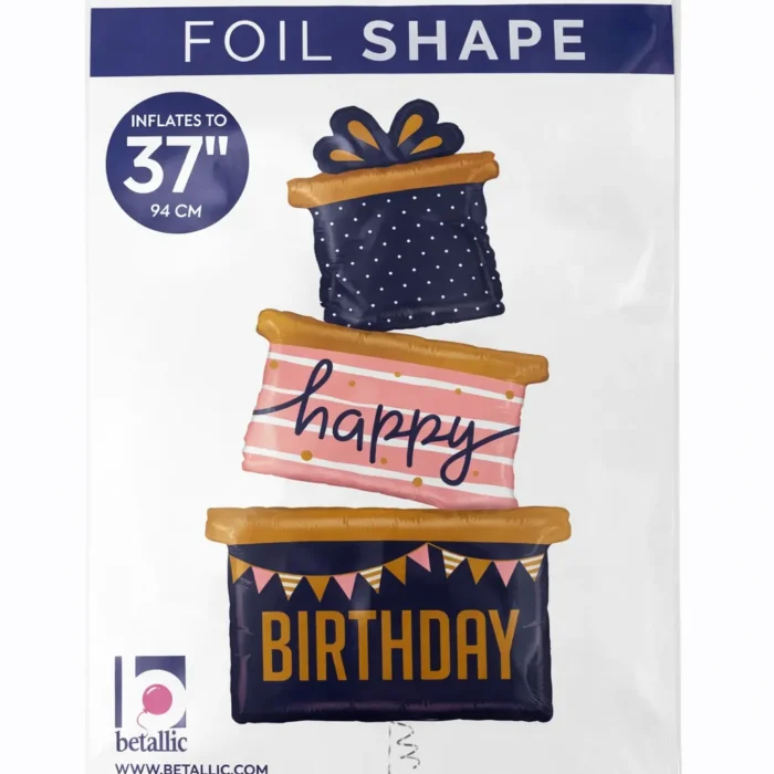 Presents Happy Birthday Mylar Balloon
