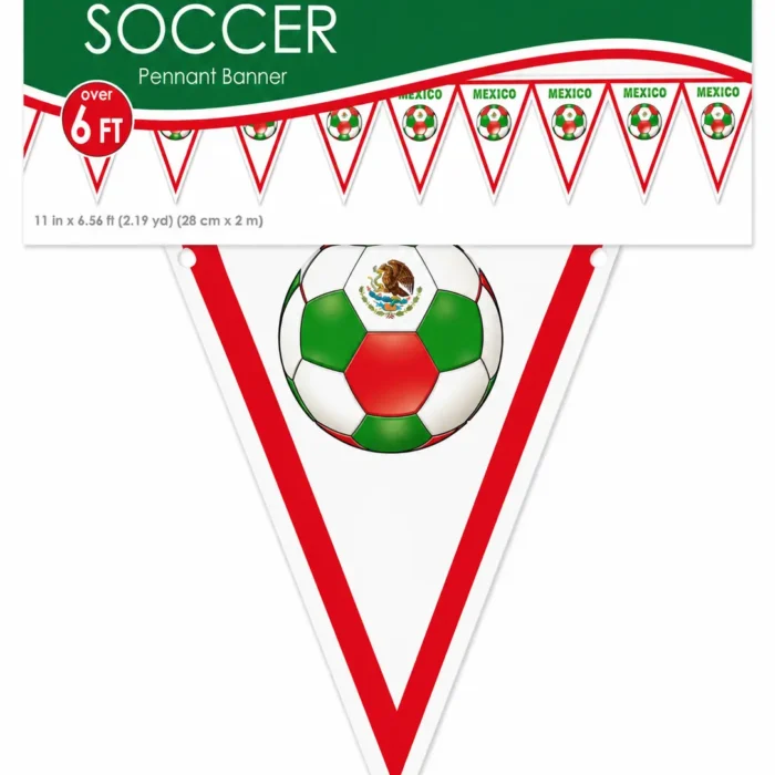 Mexico Soccer Pennant Banner