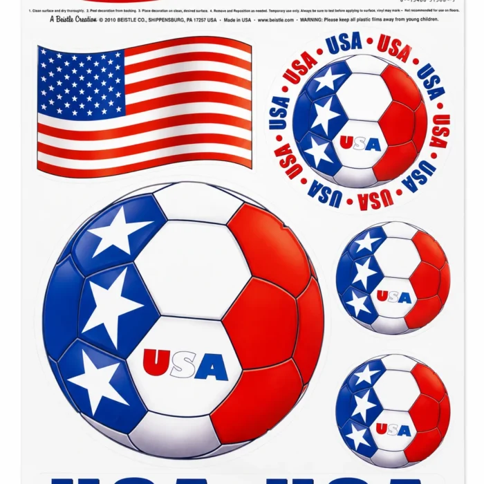 United States Soccer Peel ’N Place Vinyl Decorations