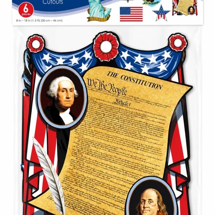 Patriotic Historical Wall Cutouts Decoration Set