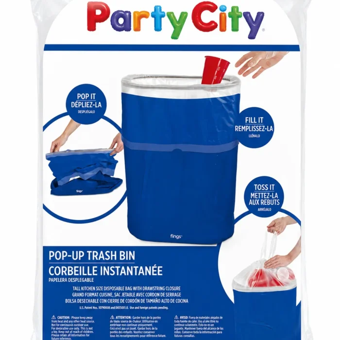 Pop-Up Trash Bin 13 Gallon Disposable Waste Container