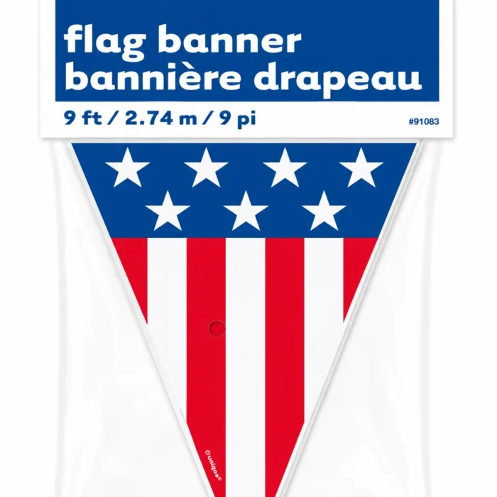 Patriotic Flag Pennant Banner