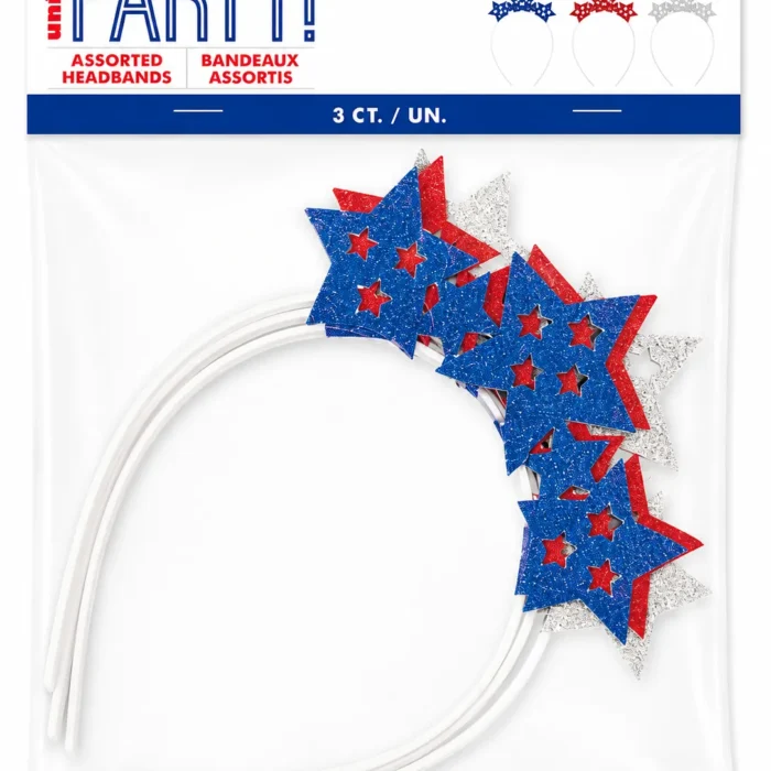 Patriotic Glitter Star Headbands