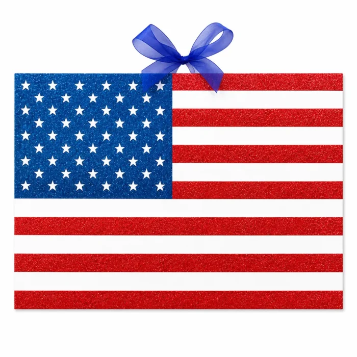 Glitter American Flag Hanging Decoration