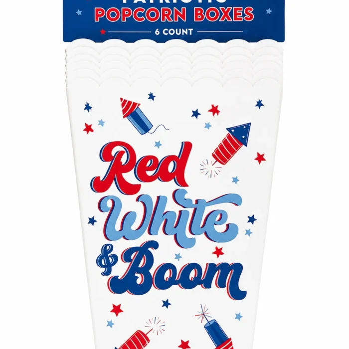 Red, White & Boom Popcorn Boxes