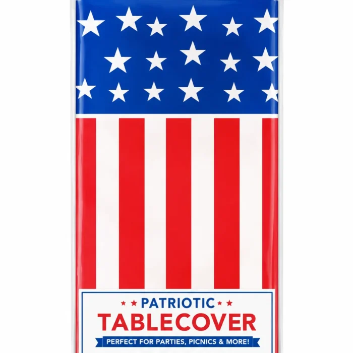 Stars & Stripes Design Plastic Tablecover
