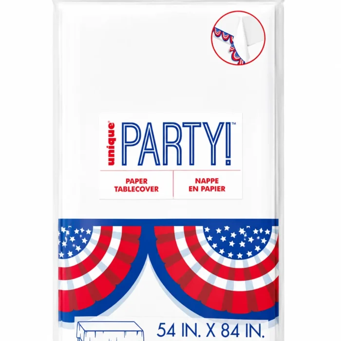 Red, White & Blue Bunting Design Paper Tablecover
